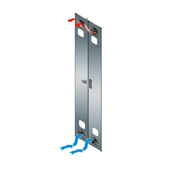 Middle Atlantic KO-CRD-VT Split Rear Door Guard Kit, 4 Piece