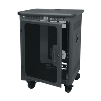 Middle Atlantic PTRK-1426MDK 14 RU, 26" D Portable Wood Top, Plexi Door Rack