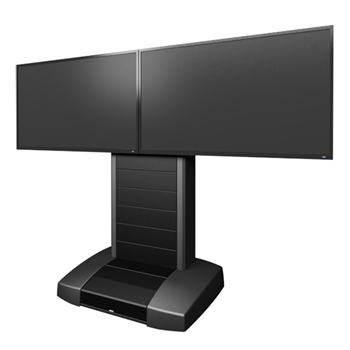 Middle Atlantic VTC-4255D-BW 42" to 55" Dual Display Mobile Cart System