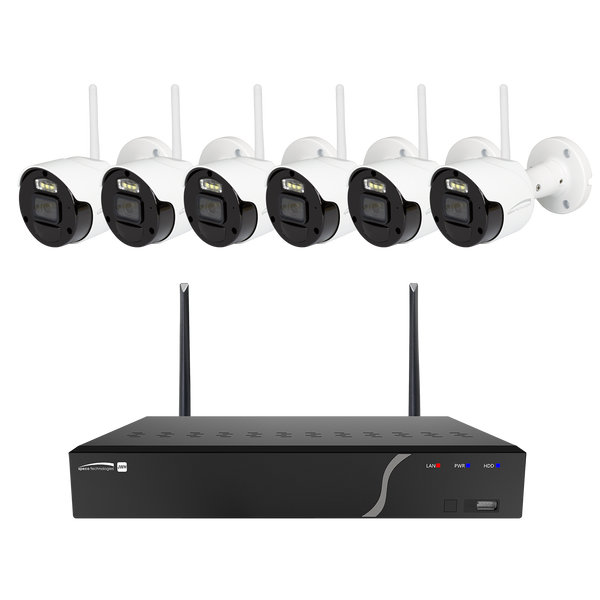 Speco ZIPK8WN2 8 Channel Wireless NVR Kit with 6 2MP Wireless IP Cameras