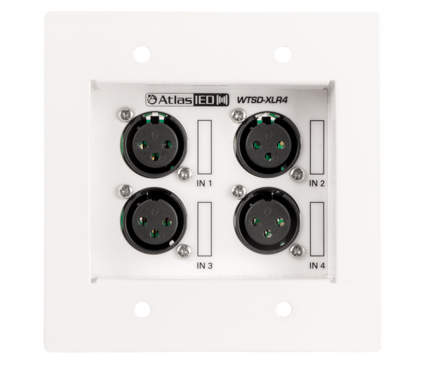 Atlas WTSD-XLR4 Four XLR Input Wall Plate