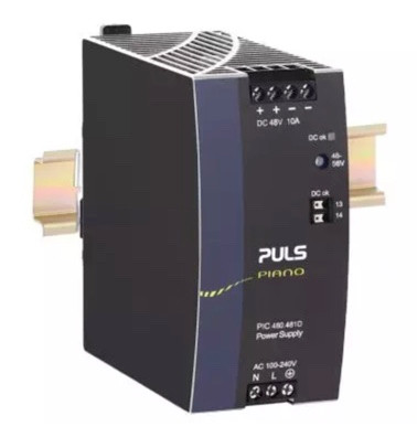 PULS PIC480.481D DIN Rail Power Supply for 1-Phase System 48V, 10A