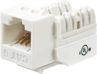 Wavenet Cat6 White Keystone Jack