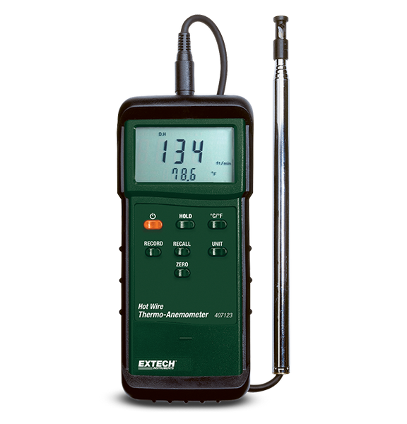 Extech 407123 Heavy Duty Hot Wire Thermo-Anemometer