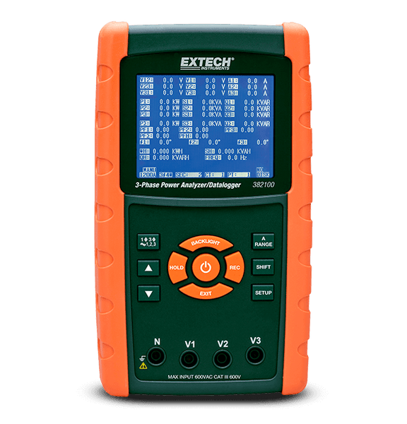 Extech 382100 1200A 3-Phase Power Analyzer/Datalogger