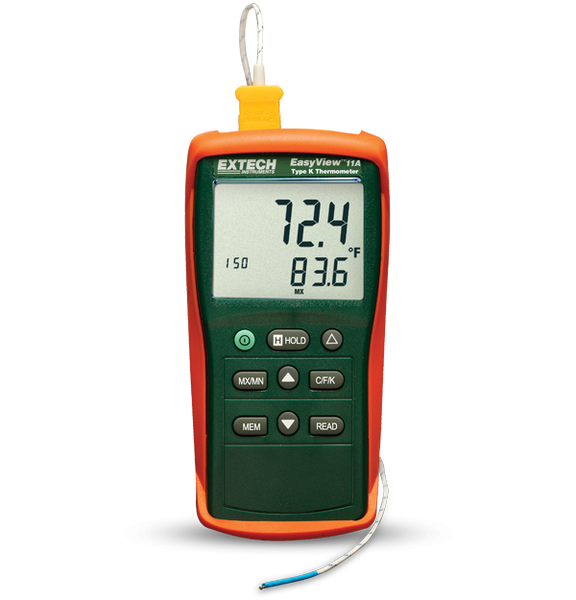 Extech EA11A EasyView Type K Single Input Thermometer
