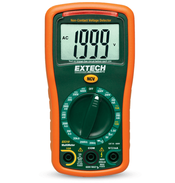 Extech EX310 9 Function Mini MultiMeter + Non-Contact Voltage Detector