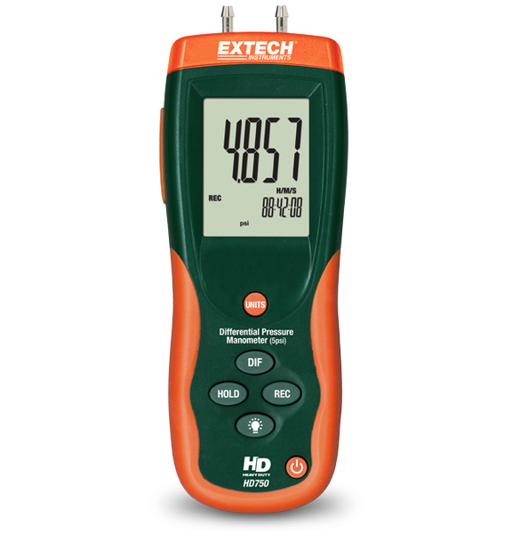 Extech HD750 Differential Pressure Manometer (5psi)
