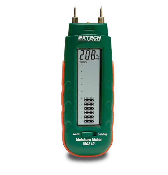 Extech MO210 Pocket Moisture Meter with 2-in-1 Digital LCD Readout and Analog Bar Graph