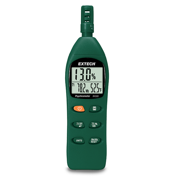 Extech RH300 Humidity, Wet bulb, Dew Point, Air Temperature plus External Probe Temperature measurements