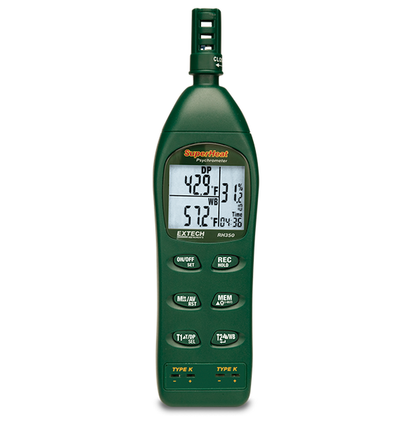 Extech RH350-NIST Dual Input Hygro-Thermometer Psychrometer