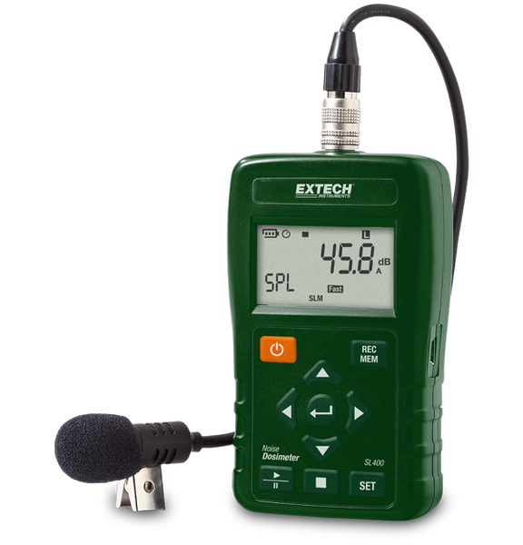 Extech SL400 Personal Noise Dosimeter with USB Interface (SL400-NIST)