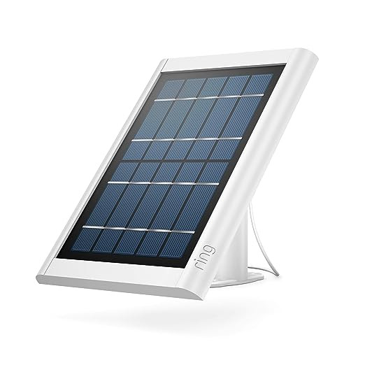 Ring Solar Panel (1st Generation), 2.4W, Barrel Plug Connector - for Spotlight Cam Battery and Stick Up Cam Battery - White