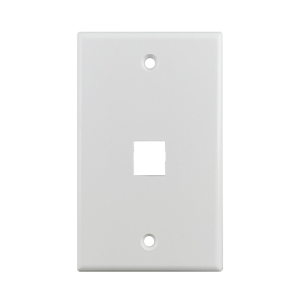 Simply45 S45-3204W-25 4-Port White Keystone Wall Plate, 25 Pack