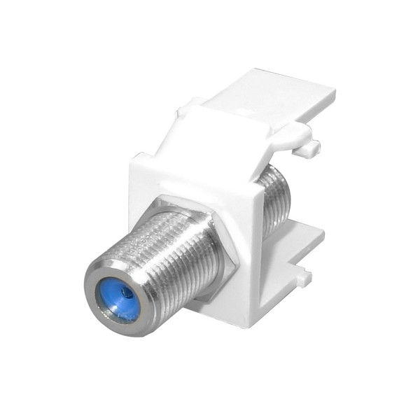Simply45 S45-3209W-25 White F-Connector Keystone Insert, 25 Pack