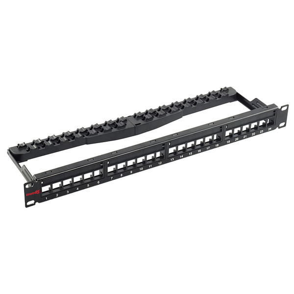 Simply45 S45-2024U Unloaded 24 Port Unshielded Keystone Patch Panel