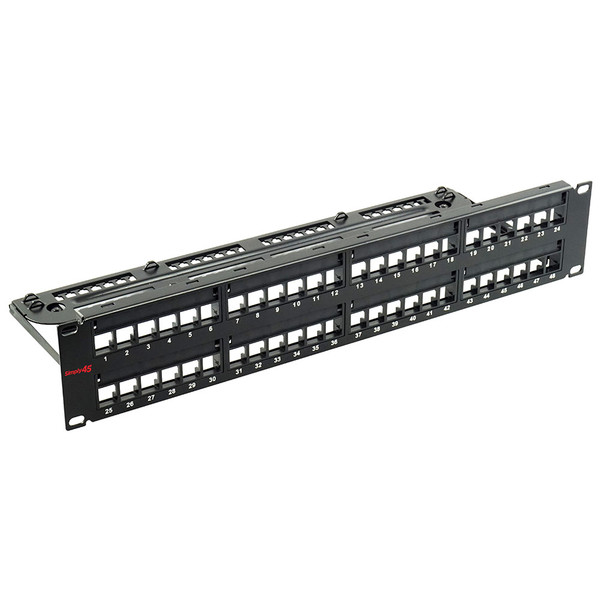 Simply45 S45-2048U Unloaded 48 Port Unshielded Keystone Patch Panel