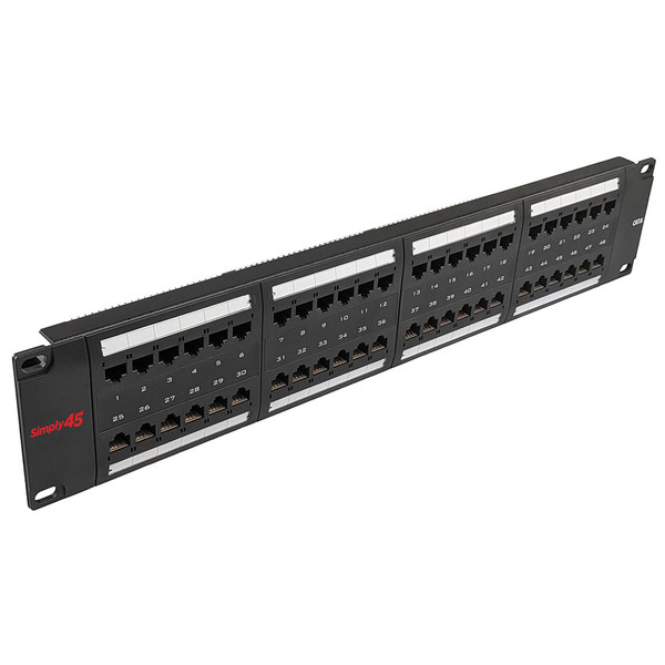 Simply45 S45-2548 48 Port Loaded Cat5e UTP Patch Panel