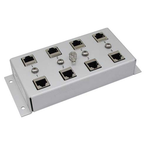 L-Com CMSP-CAT5-4 Indoor 4-Port Med Power 10/100 Base-T CAT5 Lightning Surge Protector