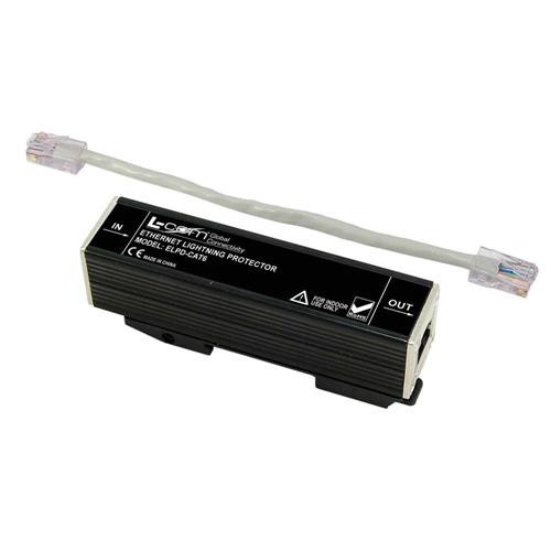 L-Com ELPD-CAT6 Economy DIN Mount In-Line 10/100/1000 Base-T CAT6 Lightning Surge Protector