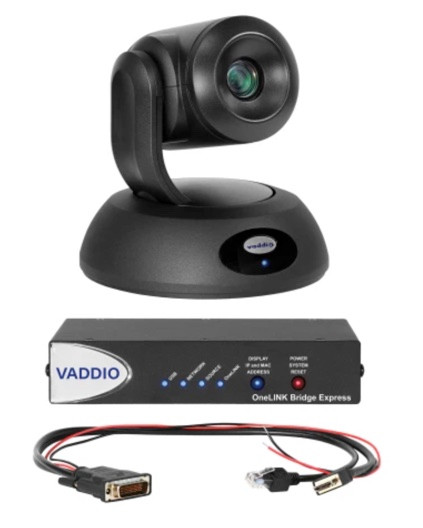 Vaddio 999-96450-570 RoboSHOT 12E HDBT OneLINK Bridge Express System for Polycom Codecs