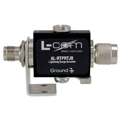L-Com AL-RTPRTJB-9 RP TNC-Plug to RP TNC-Jack Bulkhead 0-3 GHz 90V Lightning Protector