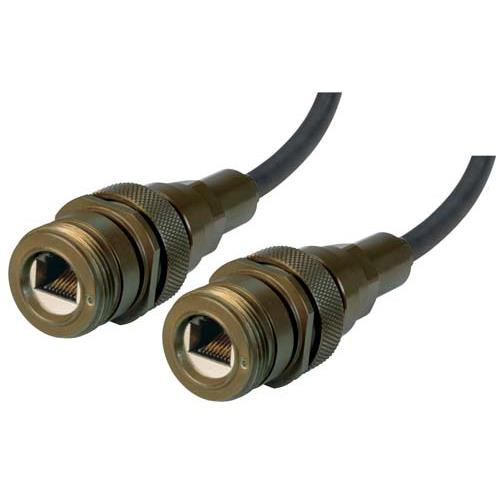 L-Com TRD8RG2-10 IP68 Ethernet Cable, RJ45, Plug / Plug, ANOD Finish w/ FR-TPE Cable & Dust Caps