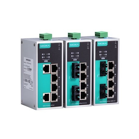 Moxa EDS-P206A-4PoE-S-SC 6 Port Unmanaged PoE Ethernet Switch