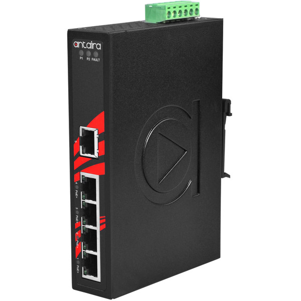 Antaira Technologies LNP-0500-T 5-Port Industrial PoE+ Unmanaged Ethernet Switch