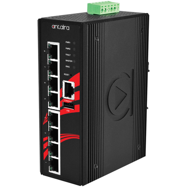 Antaira Technologies LMX-0800 8-Port Industrial Light Layer 3 Managed Ethernet Switch