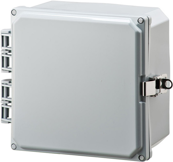 Integra H8084HLL 8" x 8" x 4" Traditional High Impact Polycarbonate Hinged Enclosure