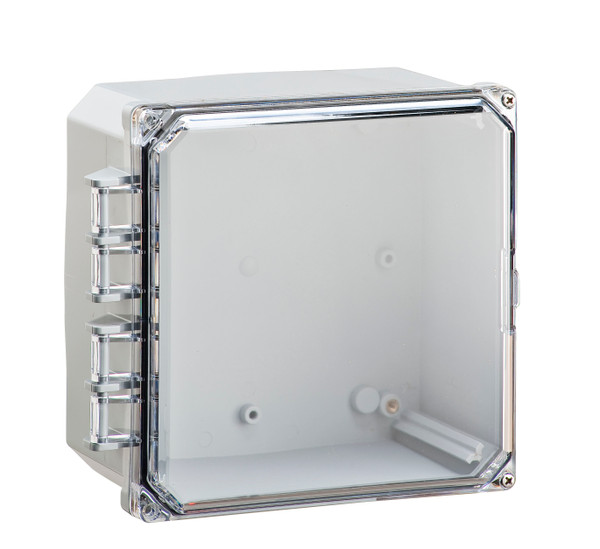 Integra H8084HCF-6P 8" x 8" x 4" Traditional High Impact Polycarbonate Hinged Enclosure