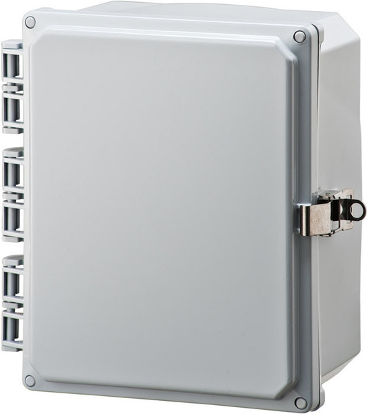 Integra H10084HFLL 10" x 8" x 4" Traditional High Impact Polycarbonate Hinged Enclosure