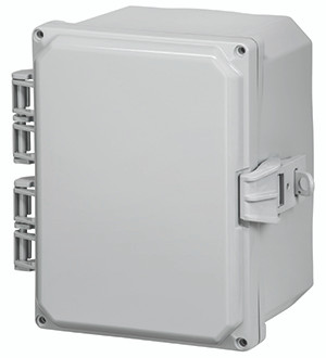 Integra H10084HFNL 10" x 8" x 4" Traditional High Impact Polycarbonate Hinged Enclosure