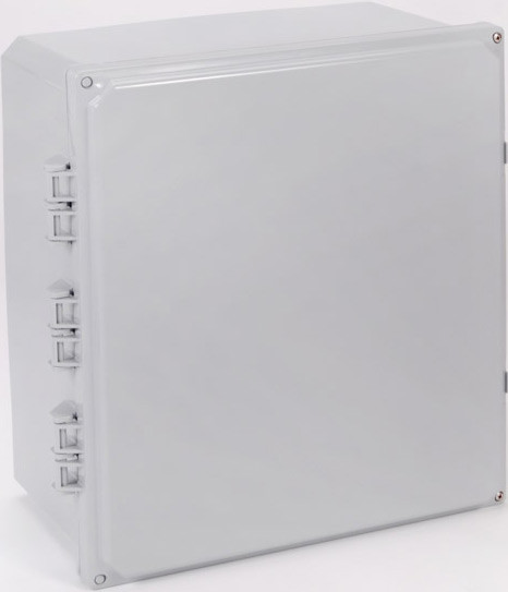 Integra H12104H 12" x 10" x 4" Traditional High Impact Polycarbonate Hinged Enclosure
