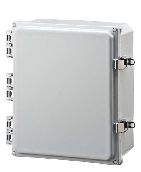 Integra H12104HLL 12" x 10" x 4" Traditional High Impact Polycarbonate Hinged Enclosure