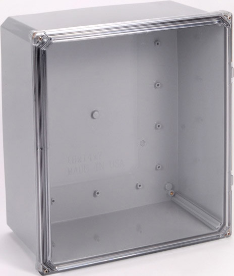 Integra H161407SCF 16" x 14" x 7" Traditional High Impact Polycarbonate Hinged Enclosure