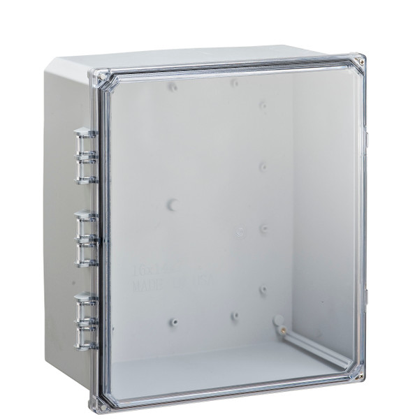 Integra H161407HC 16" x 14" x 7" Traditional High Impact Polycarbonate Hinged Enclosure