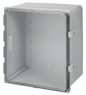 Integra H181610HCFNL 18" x 16" x 10" Traditional High Impact Polycarbonate Hinged Enclosure