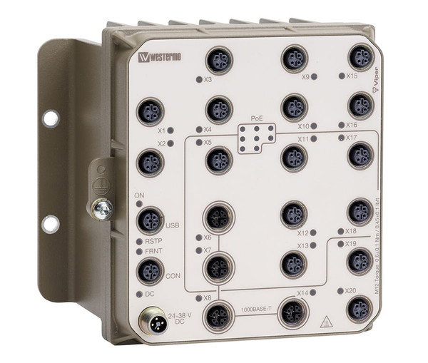 Westermo Viper-220A-T4G-P8-LV Direct Mount M12 Switch