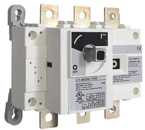 Sprecher & Schuh L11-NU800-1753 800A UL/CSA Non-Fused Disconnect Switch
