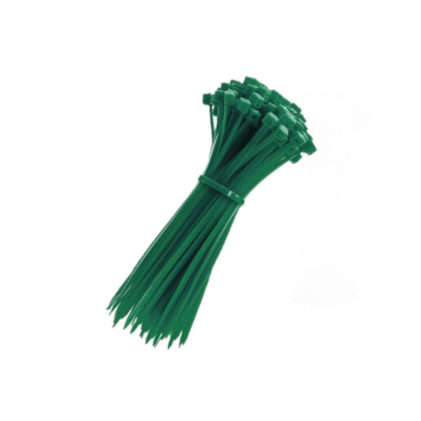 Kable Kontrol CT204CL-GREEN 4" Green Nylon Cable Ties, 100 Pack