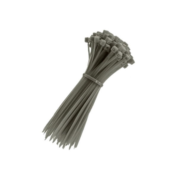 Kable Kontrol CT261CL-GRAY 8" Gray Nylon Cable Ties, 100 Pack