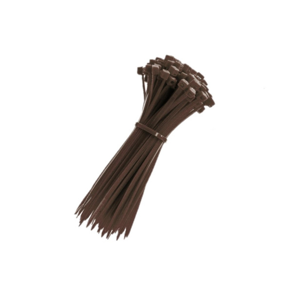 Kable Kontrol CT262CL-BROWN 11" Brown Nylon Cable Ties, 100 Pack