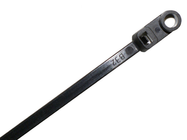 Kable Kontrol MHT11-50-BLACK 11" Black Mounting Hole Cable Ties, 100 Pack