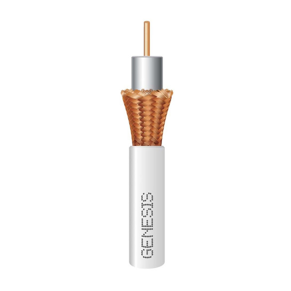 Southwire Genesis 50015501 RG59 Bare Copper Braid CCTV 500Ft White Pull Box