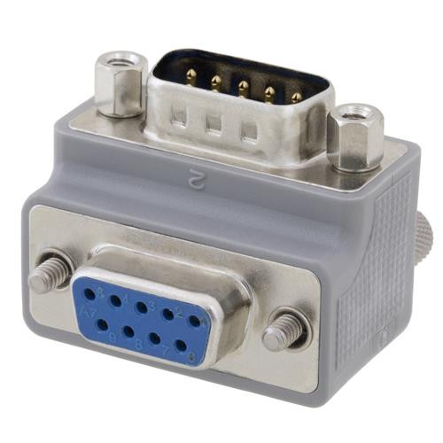L-Com DG909MF2-P DB9 Right Angle Male to Female Adapter