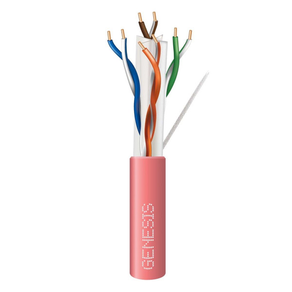 Southwire Genesis 50922111 23/4PR Cat6+ Pink 1000Ft. Reel-in-a-Box