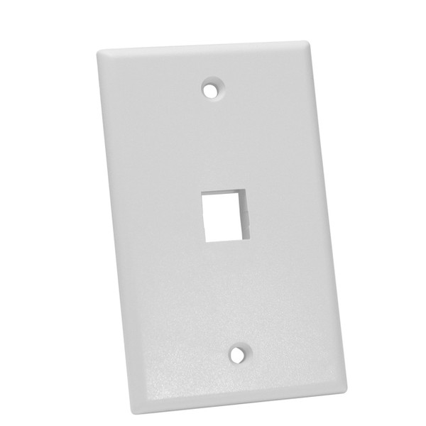 Wavenet FP01PWH 1-Port White Keystone Plate