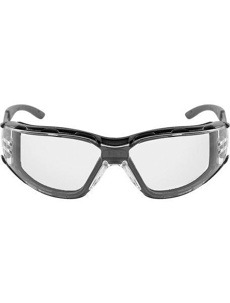 Bullhead Safety BH3061PFT CG5 Clear Performance Fog Technology Lens, Matte Black Frame Convertible Safety Goggles